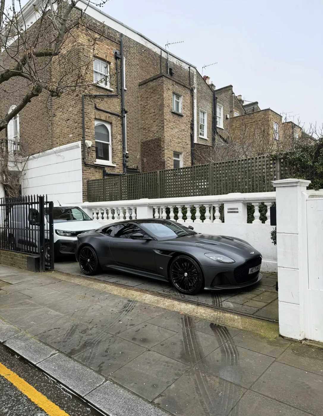 Matte grey Aston Martin DBS valeted by JMC in Kensington